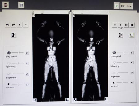 Airports with full body scan: virtual strip search